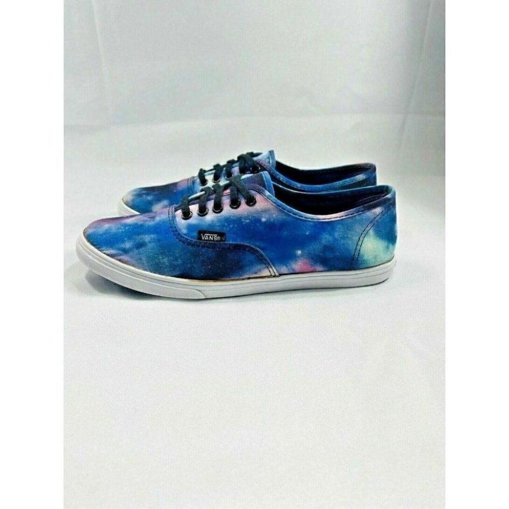 Vans Authentic Lo Pro Galaxy Nebula Blue Pink Stars Cosmic Vintage Print 6.5